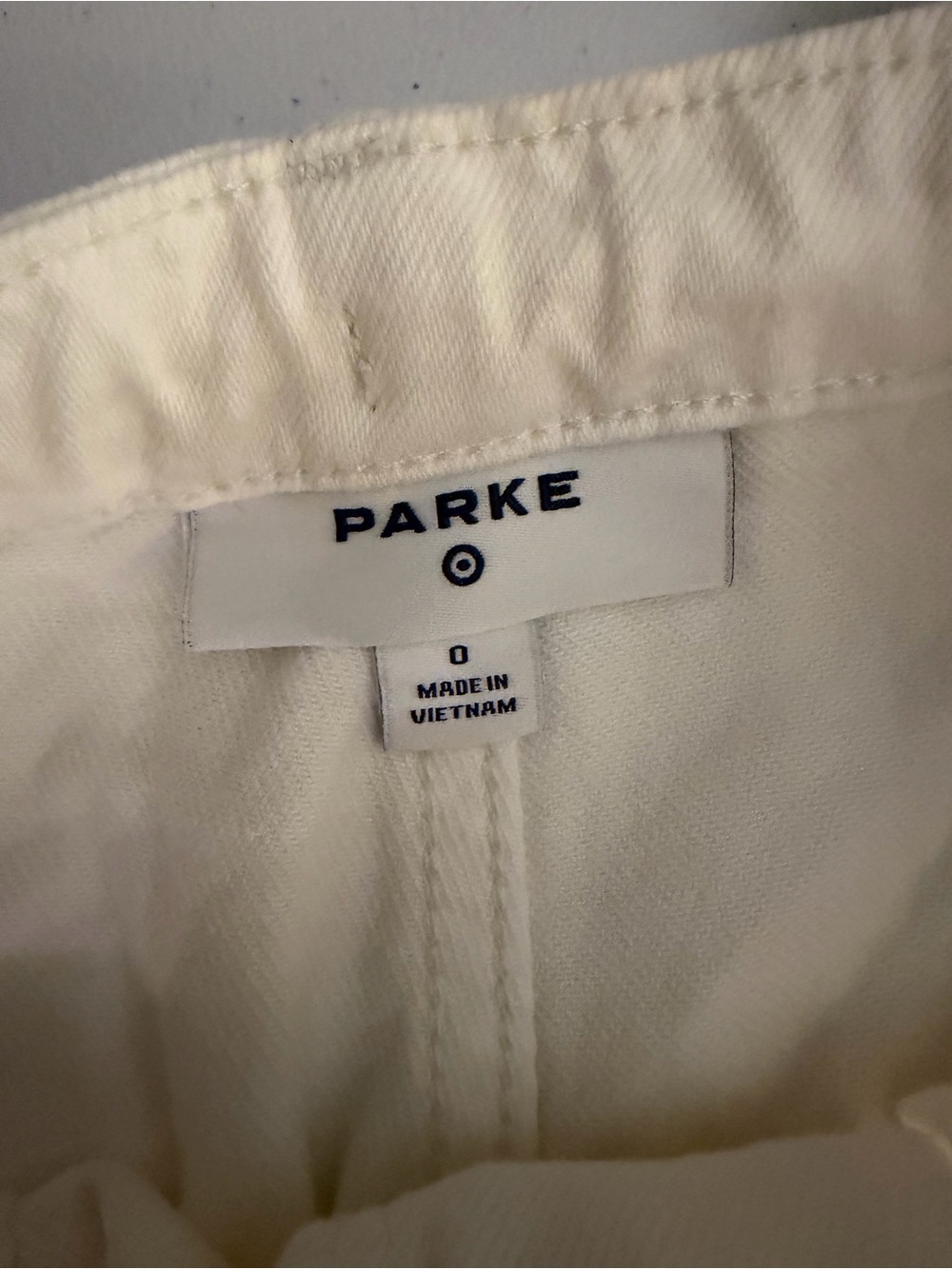 PARKE x Target Women’s Cream Drawstring Baggy Jeans - Picture 3 of 3